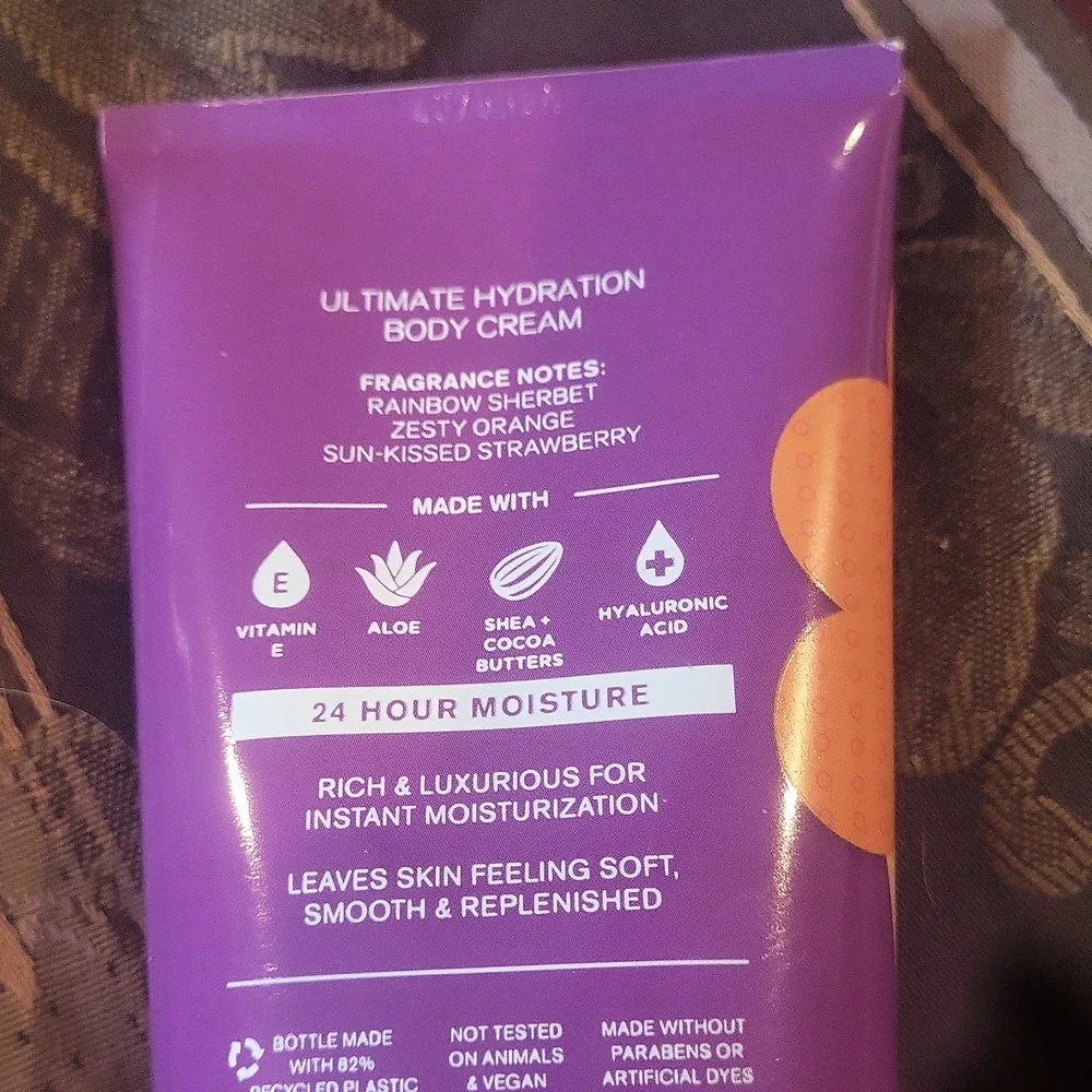 Bath Body Works Duo Full Size Dust Bag Free Gift Fruity Sherbet Creme Fragrance